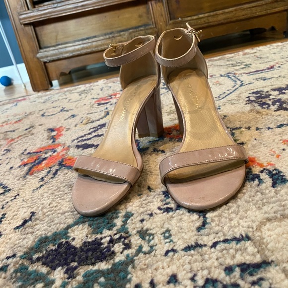Stuart Weitzman Hush Aniline Block Heel size 6.5 - Picture 5 of 8